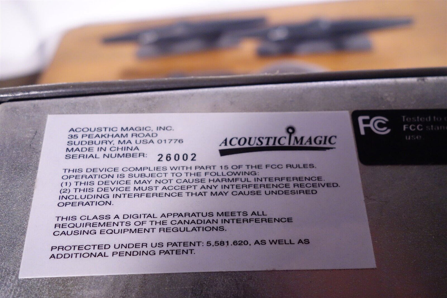 Lot of 5 Acoustic Magic Voice Tracker Speaker