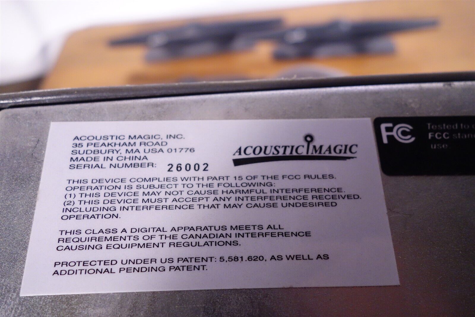 Lot of 5 Acoustic Magic Voice Tracker Speaker