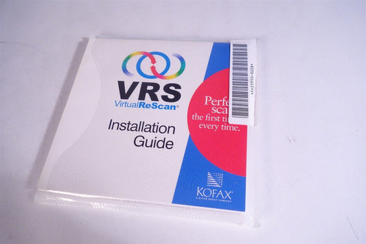 Kofax VRS Pro Virtual ReScan 4.1 CD Disc Software Guide