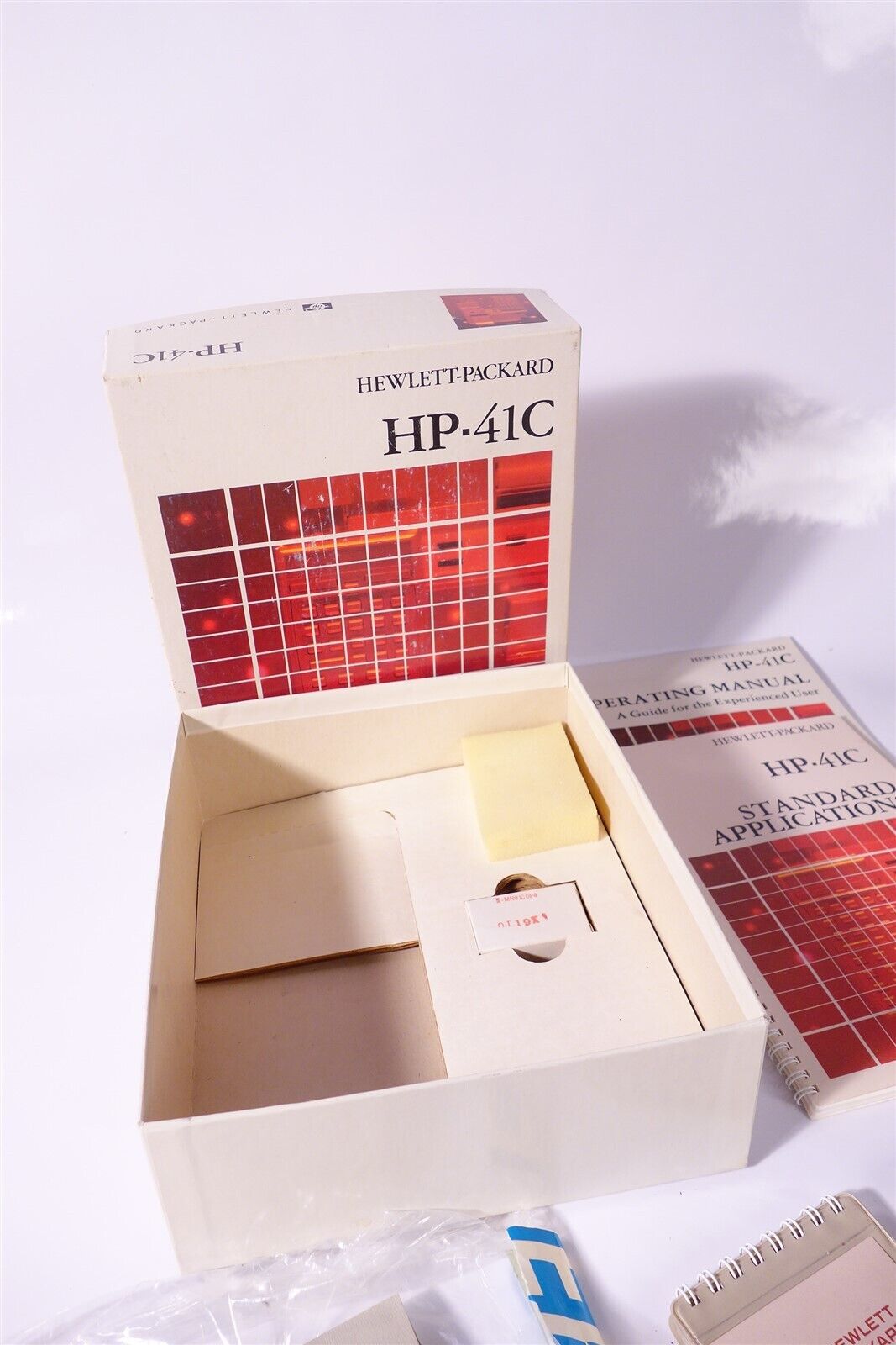 vintage Hewlett Packard HP-41C & 82104A Card Reader, Module manuals calculator