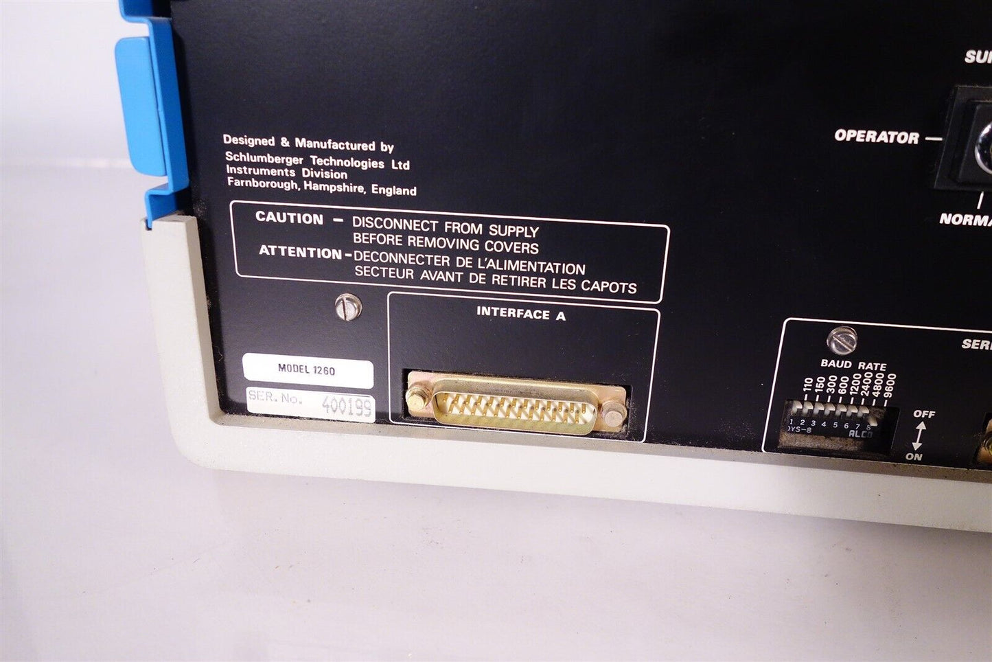 Solartron Schlumberger 1260 Impedance / Gain-Phase Analyzer +12601 Module
