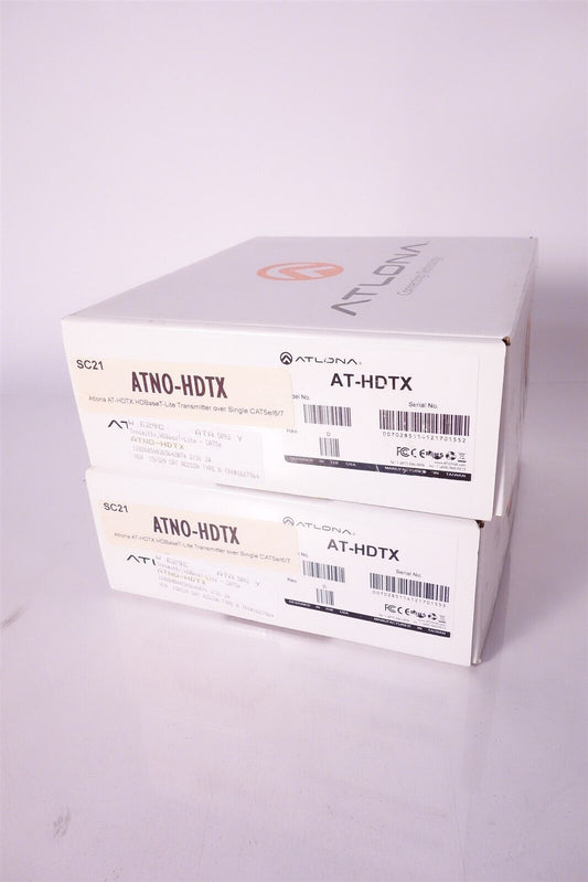 Lot of 2 NEW Atlona AT-HDTX HDBaseT-Lite HDMI Over Single CAT5e/6/7 Transmitters