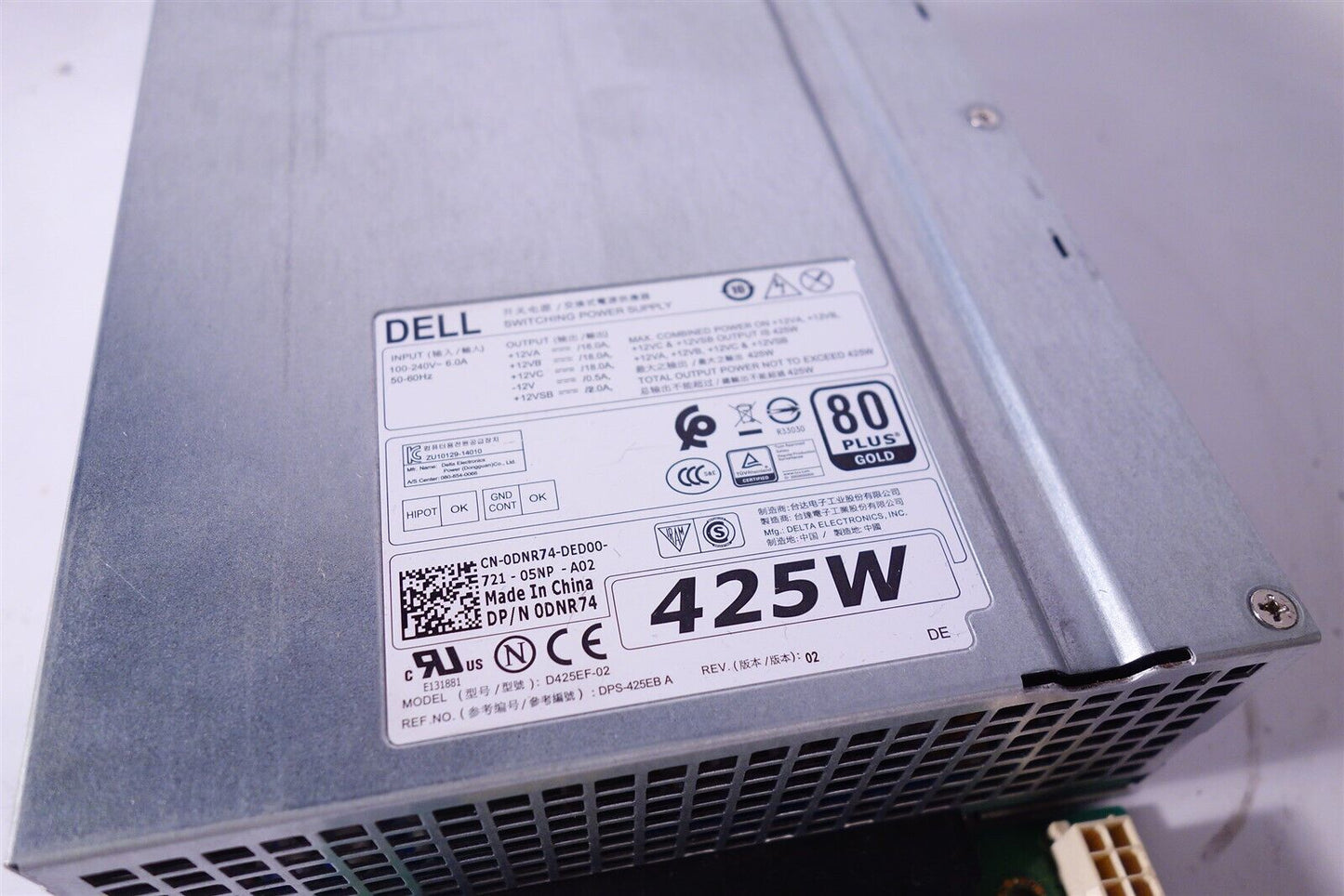 Dell Precision T5810 425W 80 Plus Gold D425EF-02 Power Supply P/N: 0DNR74 Tested
