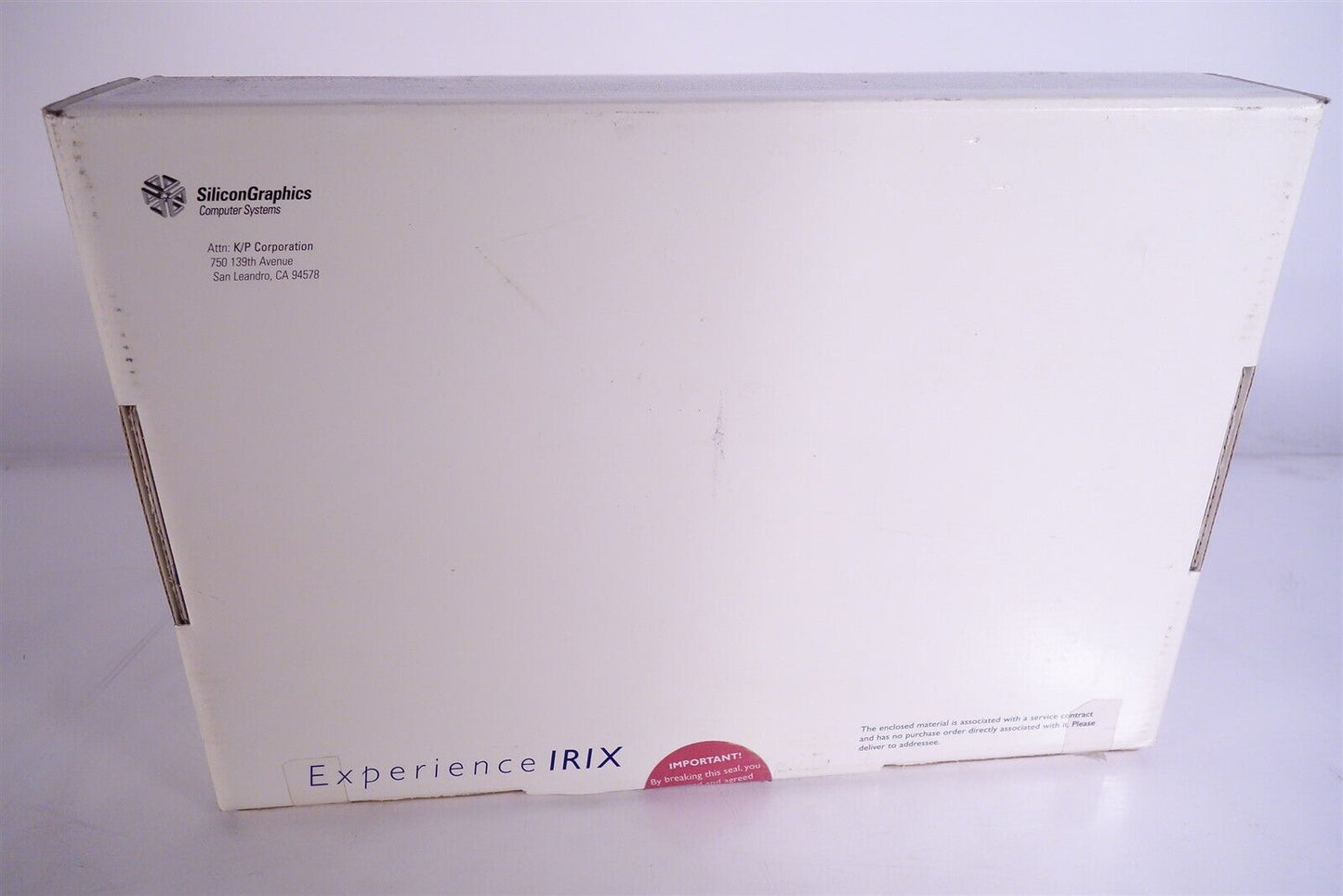 SGI Silicon Graphics IRIX Sealed Software Update 