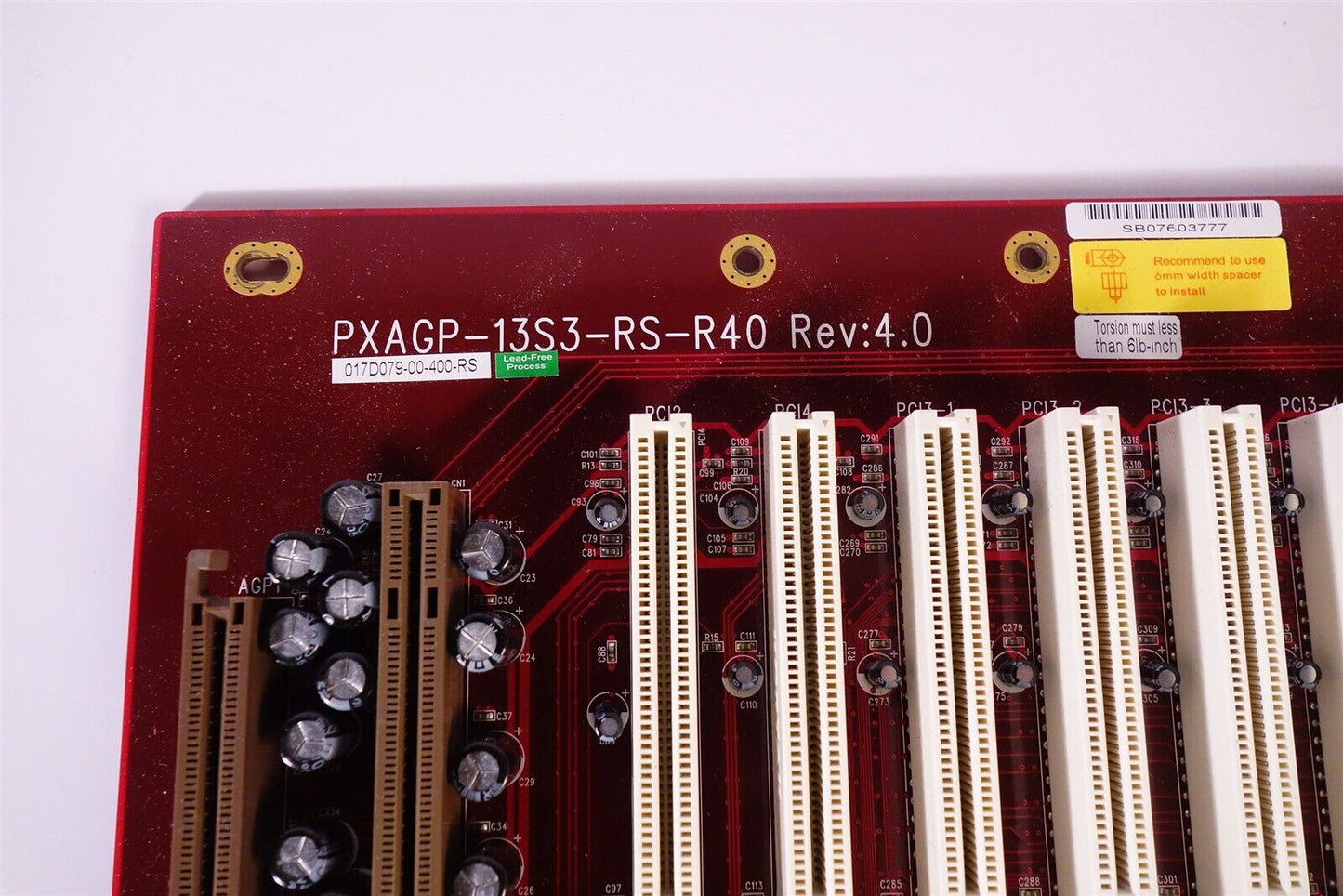 Vinda IEI Industrial Backplane PXAGP-13S3-RS-R40 Rev: 4.0 #YX