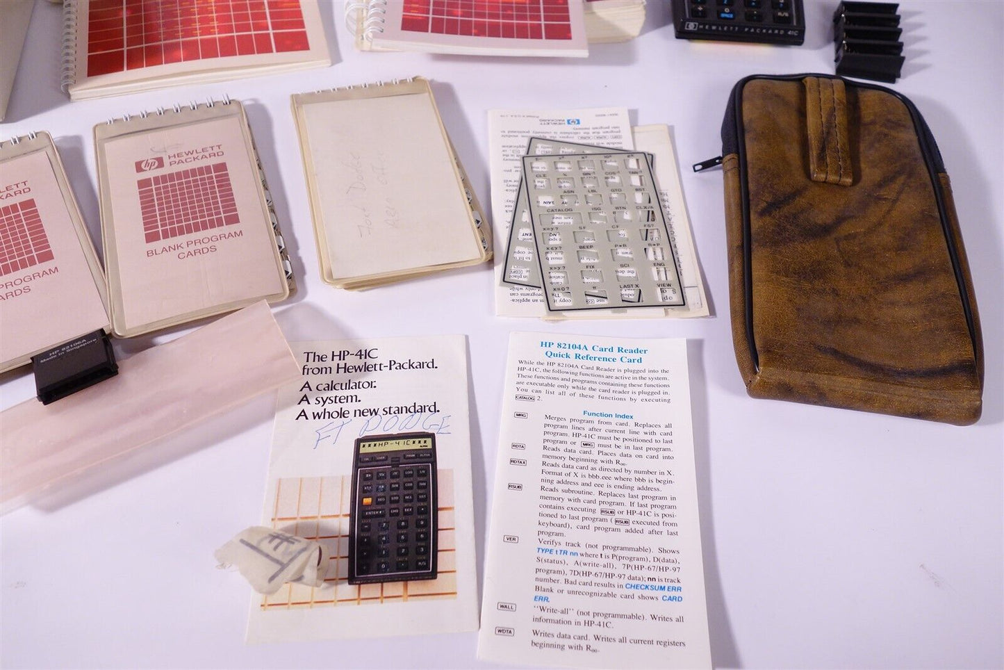 vintage Hewlett Packard HP-41C & 82104A Card Reader, Module manuals calculator