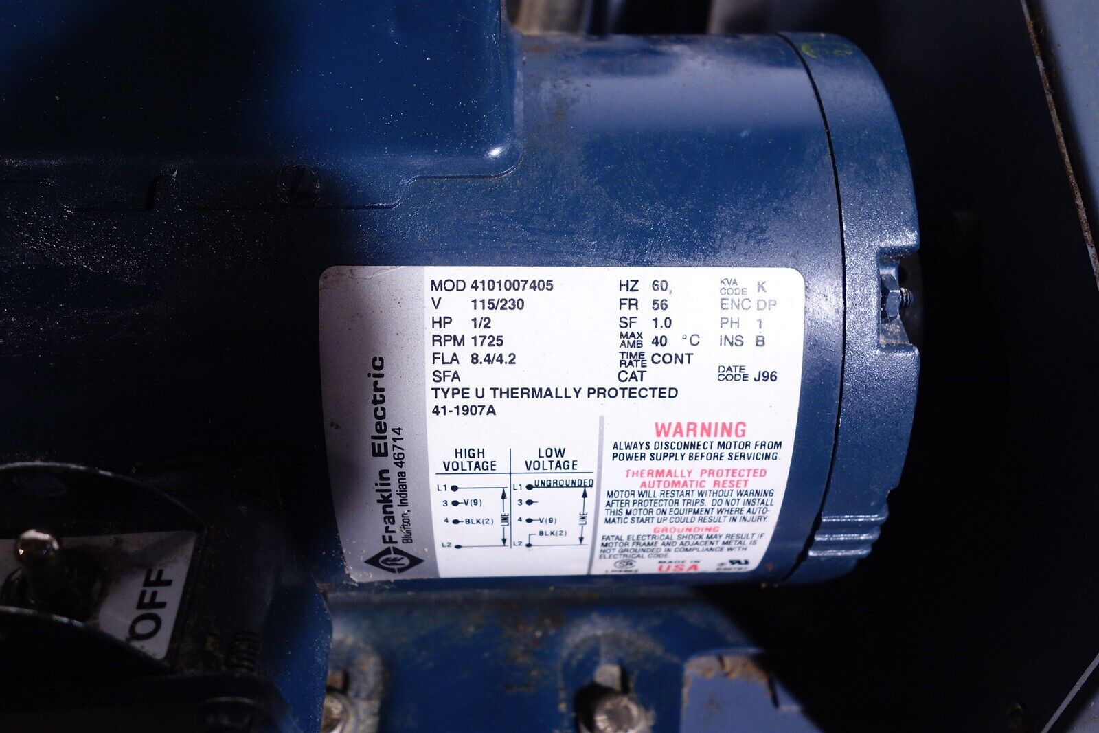 Welch 1405 DuoSeal 0.9 cfm 0.1 Micron 2-Stage Vacuum Pump Working 