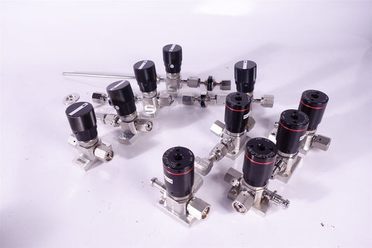 Large Lot of Qualiflow Stainless Pneumatic Valves - Excellent 