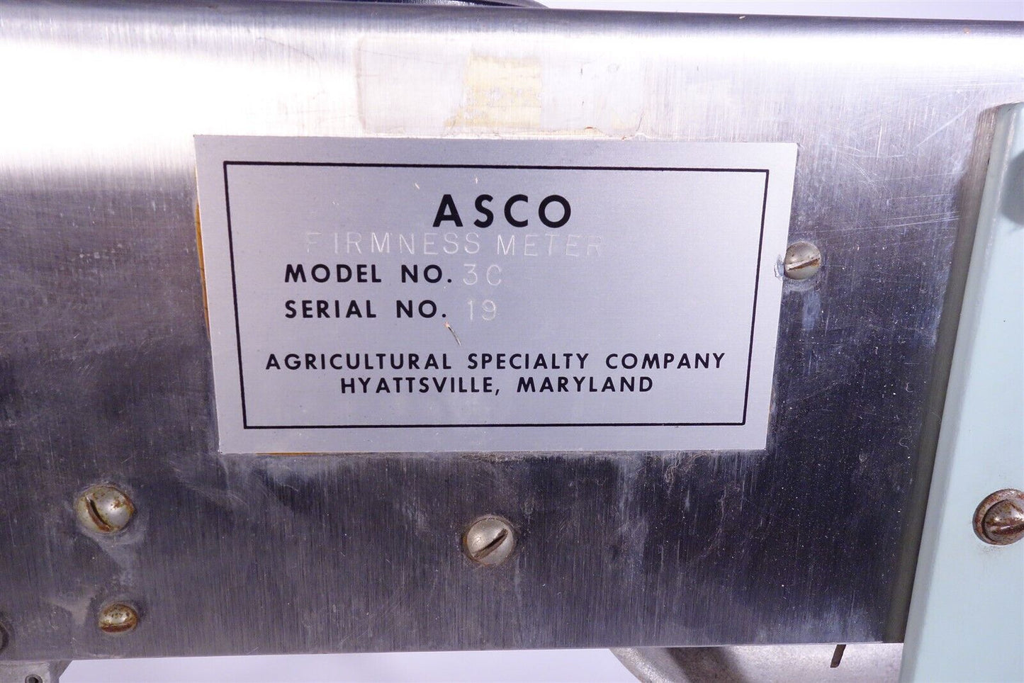ASCO Firmness Meter Model 3C Fruit / Vegetable Firmness Tester
