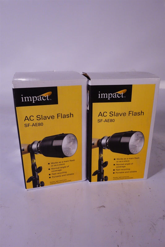 Lot of 2 Impact SF-AE80 AC Flash with Photo Light Lamp bulb Single Holder