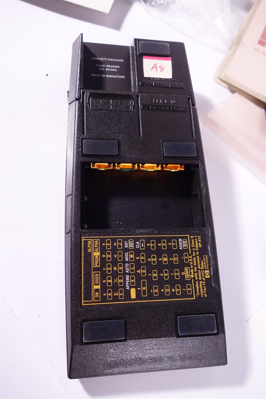 vintage Hewlett Packard HP-41C & 82104A Card Reader, Module manuals calculator