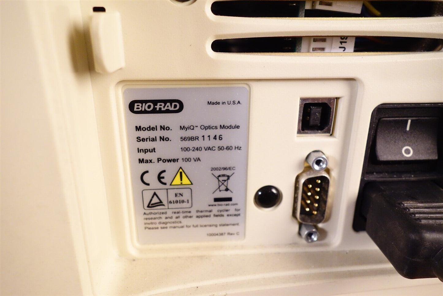 BioRad iCycler IQ Real-Time PCR + 569BR Optical Module Tested Working Condition 