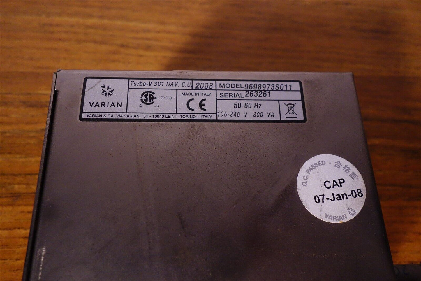  Varian 820-MS ICP Turbo-V 301 Turbo Pump Controller 