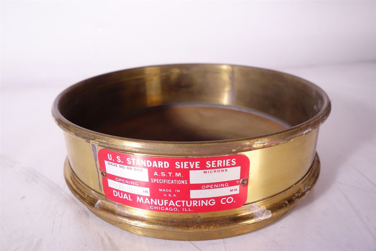 Dual Manufacturing Brass Standard Sieve #60