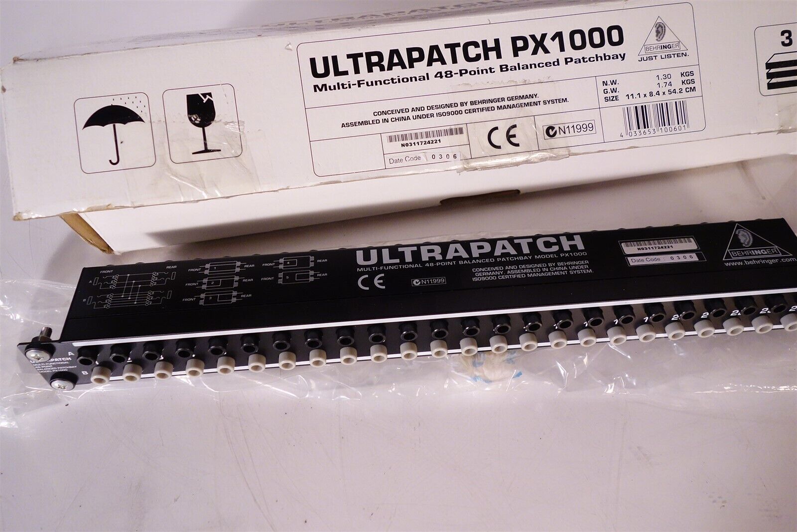 Behringer Ultrapatch PX1000 Multi-functional 48-Point Patchbay Rack Mountable