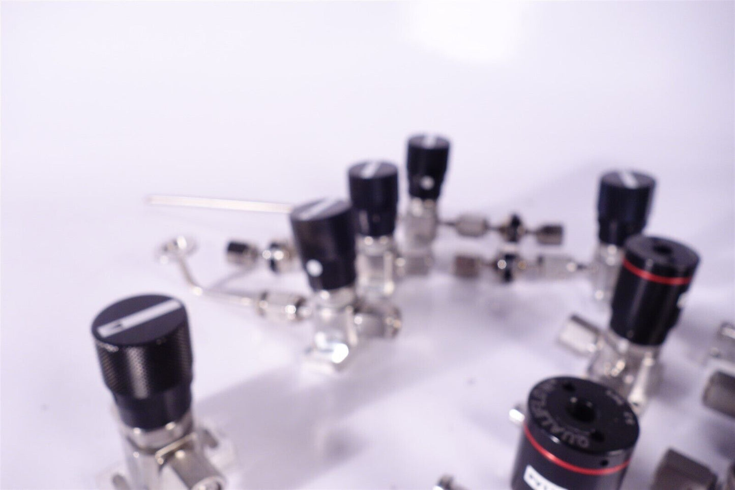 Large Lot of Qualiflow Stainless Pneumatic Valves - Excellent 