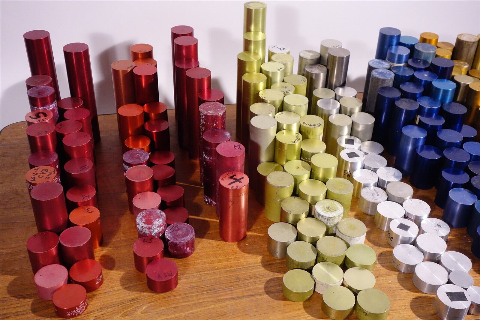 Very Large Lot of Ultrasonic Testing Standards Alcoa Distance Amplitude Blocks