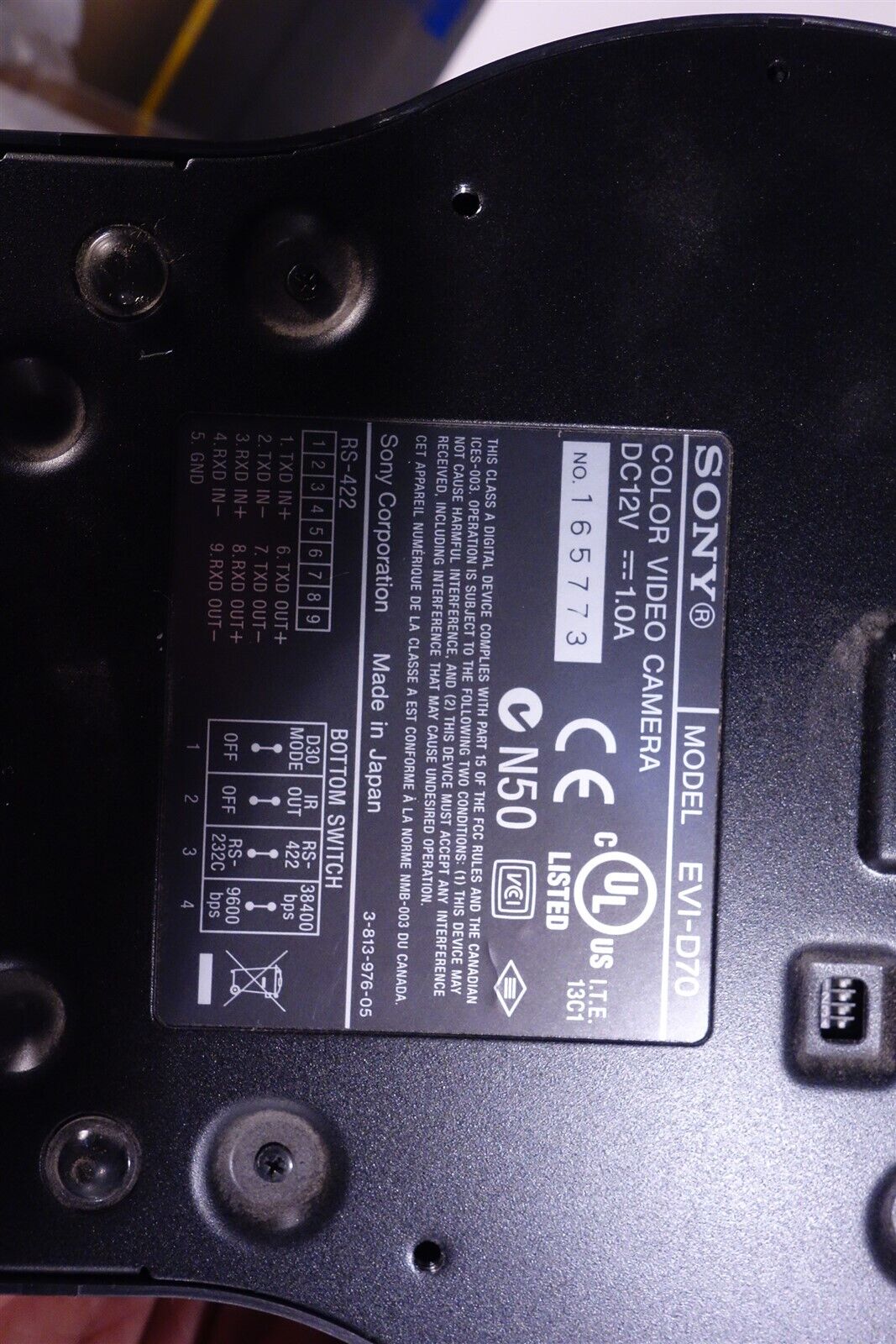Lot of 4 - TESTED - WORKING Sony EVI-D70