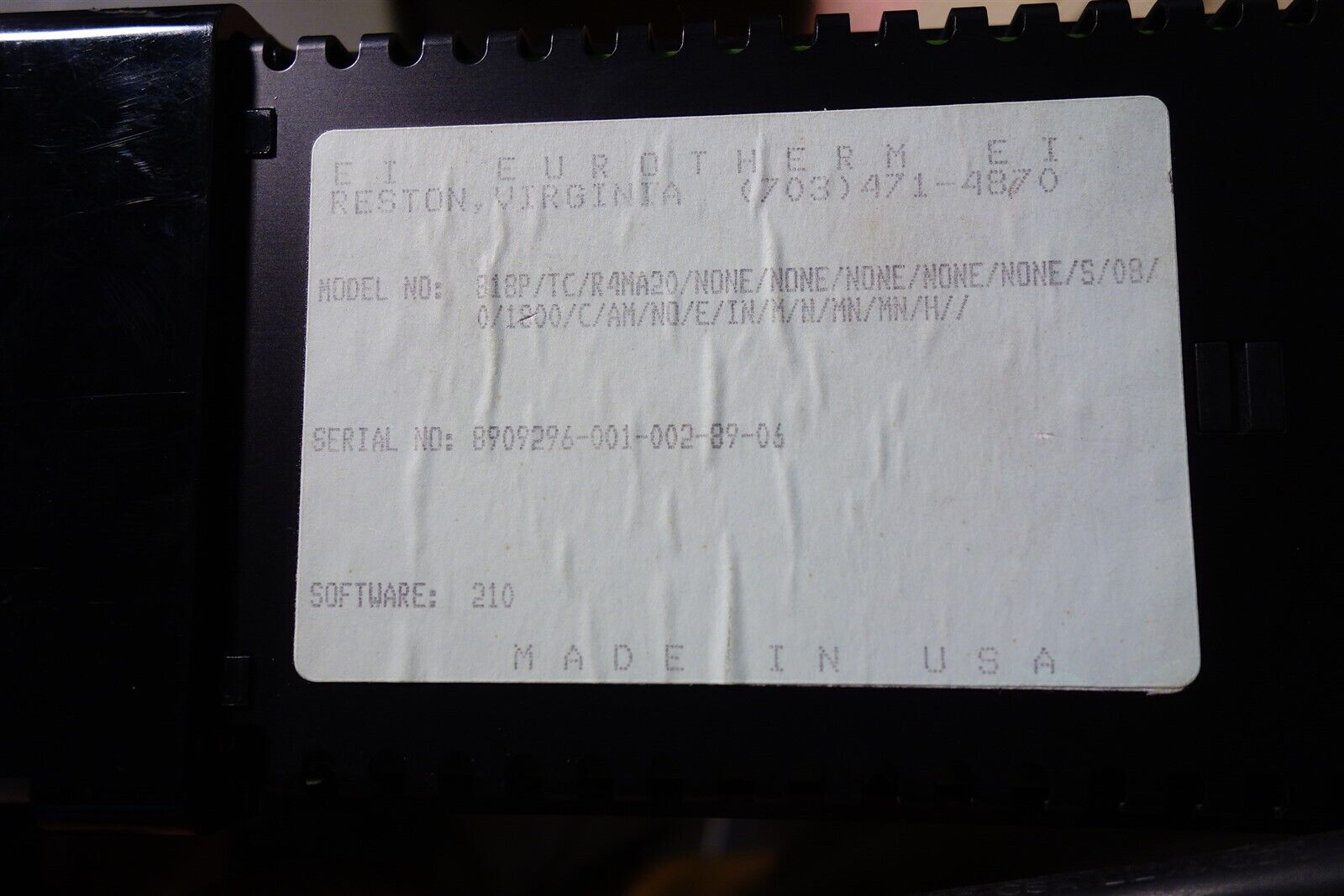 Eurotherm 818P Programmable Temp Control Display Temperature