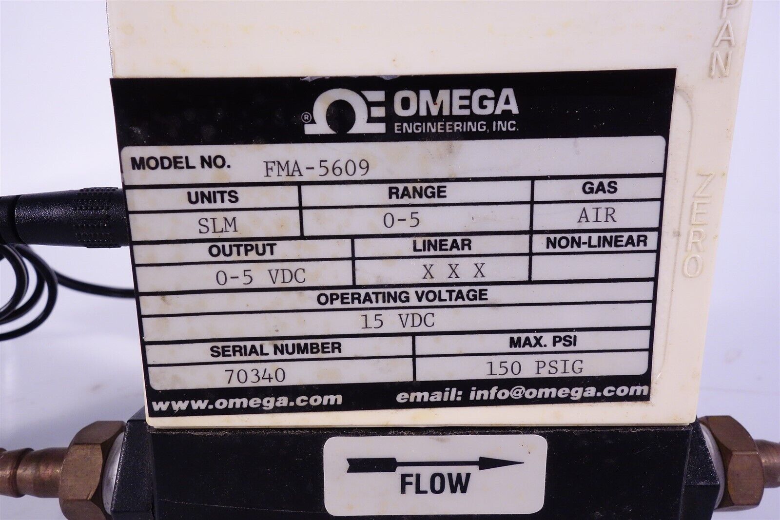 Omega Mass Flow Meter / Sensor FMA-5609