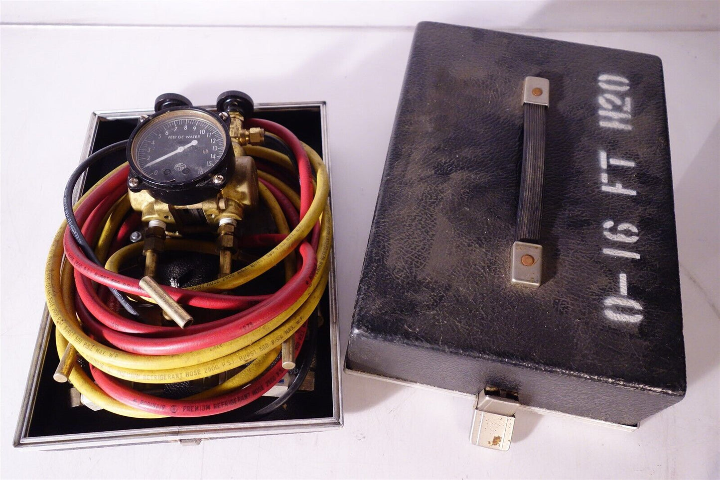 Bell & Gossett ITT 0-16ft H20 Pressure Gauge Refrigeration / Readout Meter Kit 