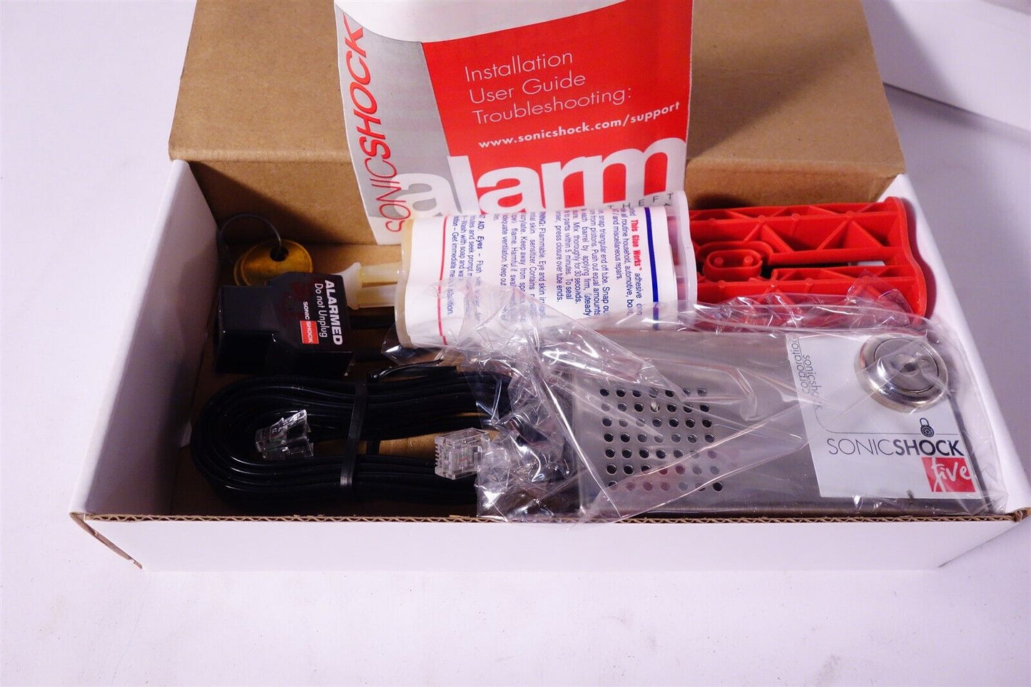 Sonic Shock SonicShock Video TV Computer Keyed Anti-Theft Alarm Anchor Point 9V