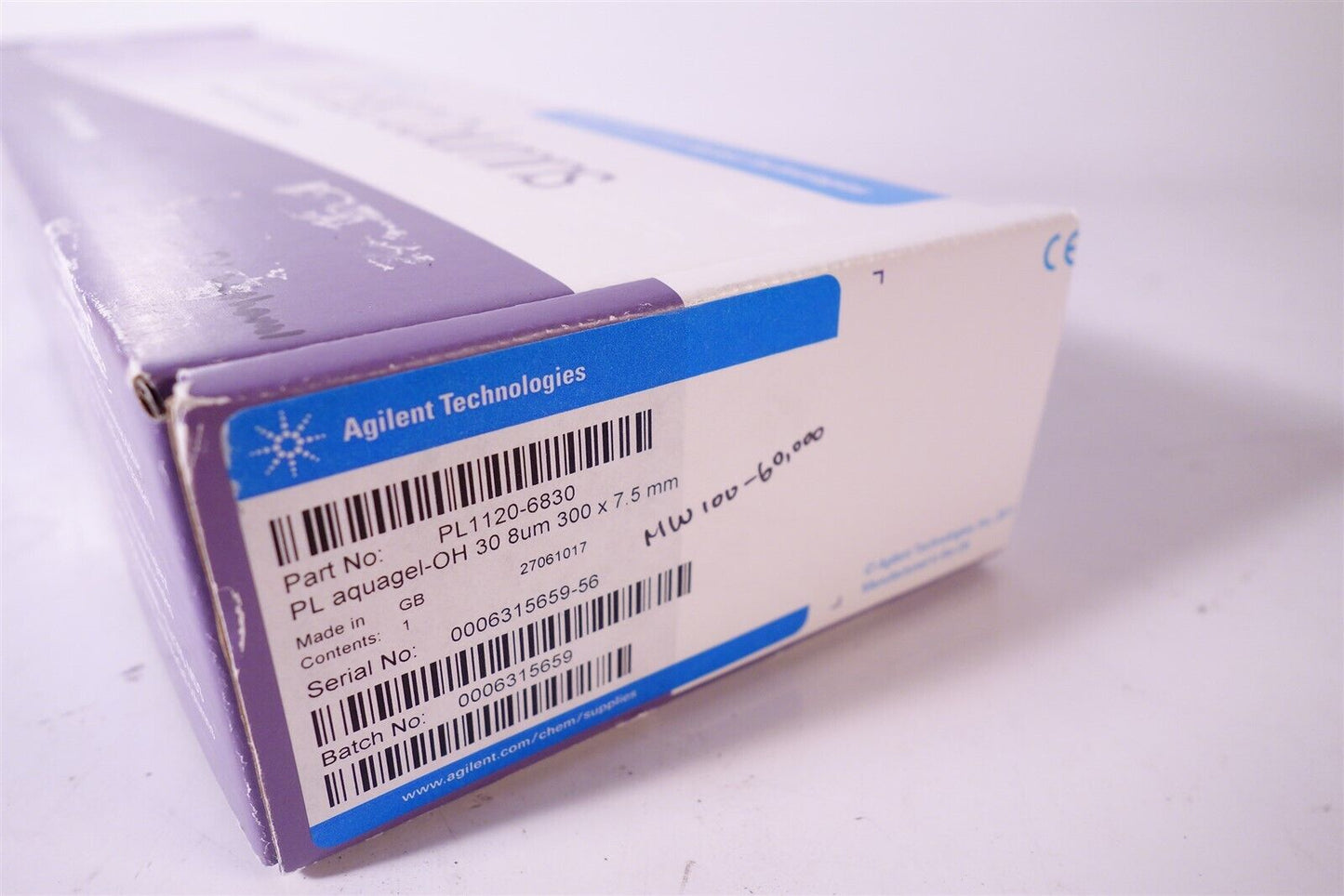 Agilent PL1120-6830 PL aquagel-OH 30, 7.5 x 300 mm, 8 µm HPLC column 