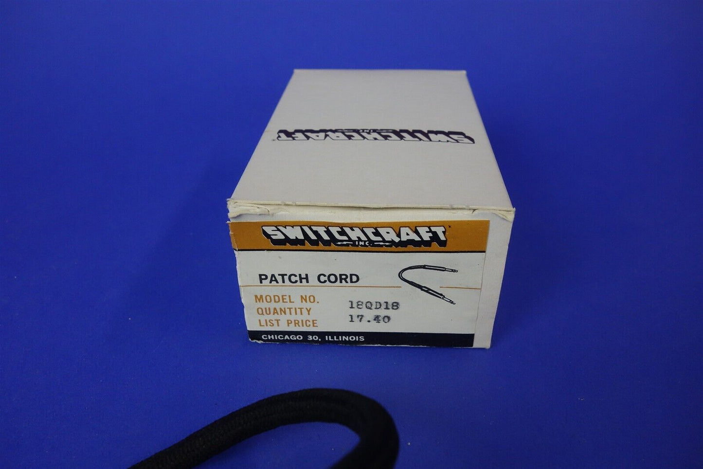 Switchcraft 18QD18 Patch Cord in Box - New Old Stock 