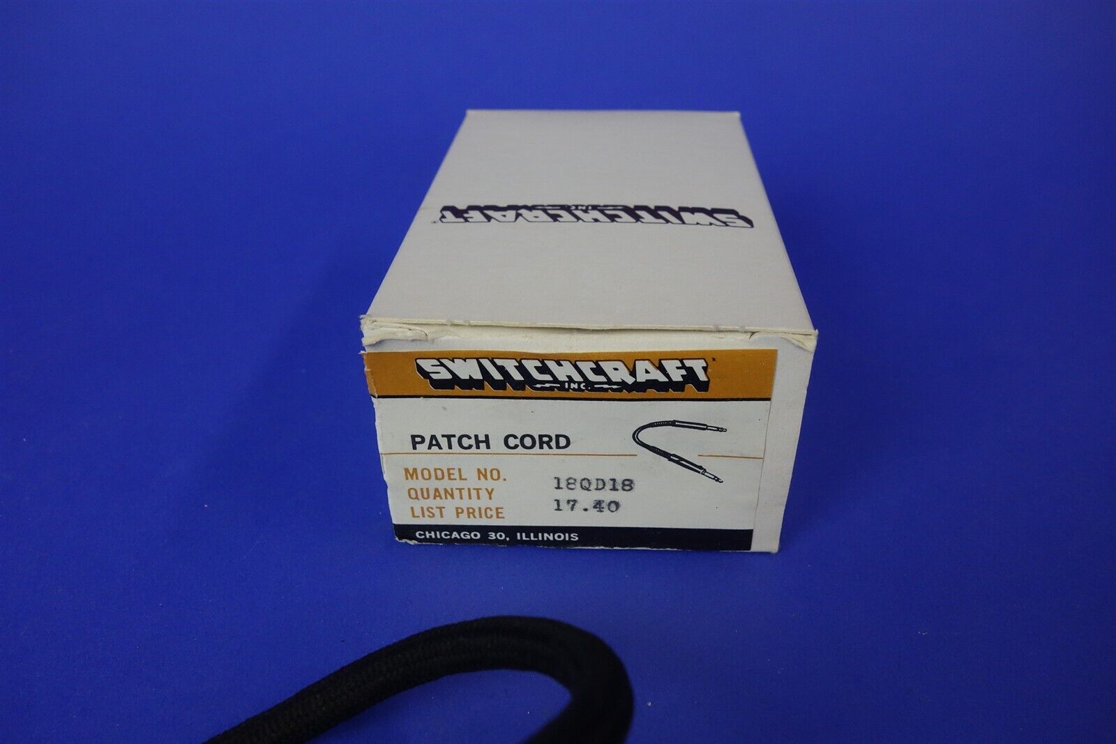 Switchcraft 18QD18 Patch Cord in Box - New Old Stock 