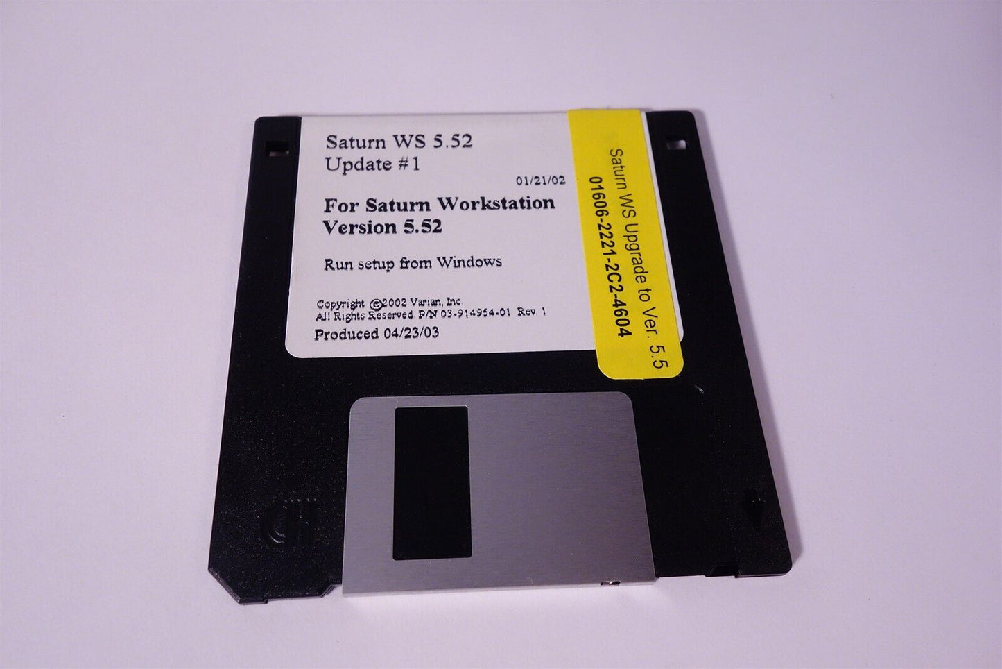 Varian Saturn 2000 GC/MS Workstation Version 5.52 Update #1 Disk