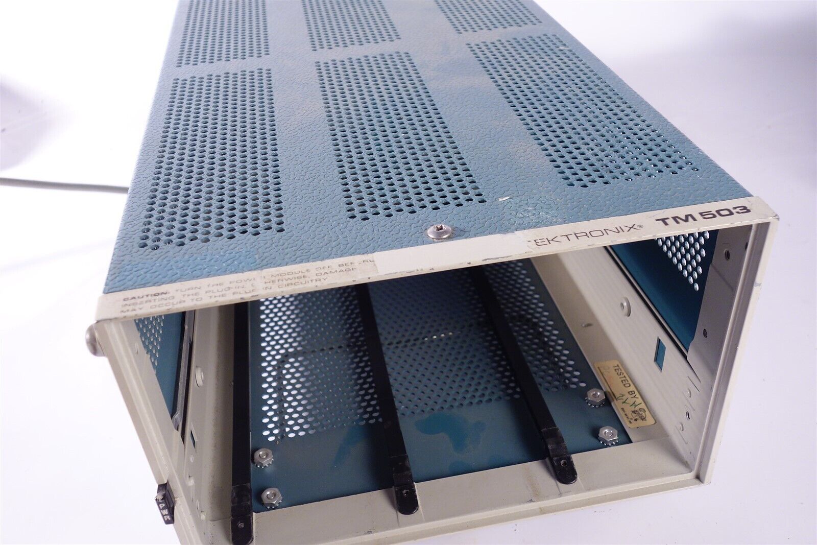 Tektronix TM503 Power Module Three Bay Slot Mainframe Chassis Tested Working