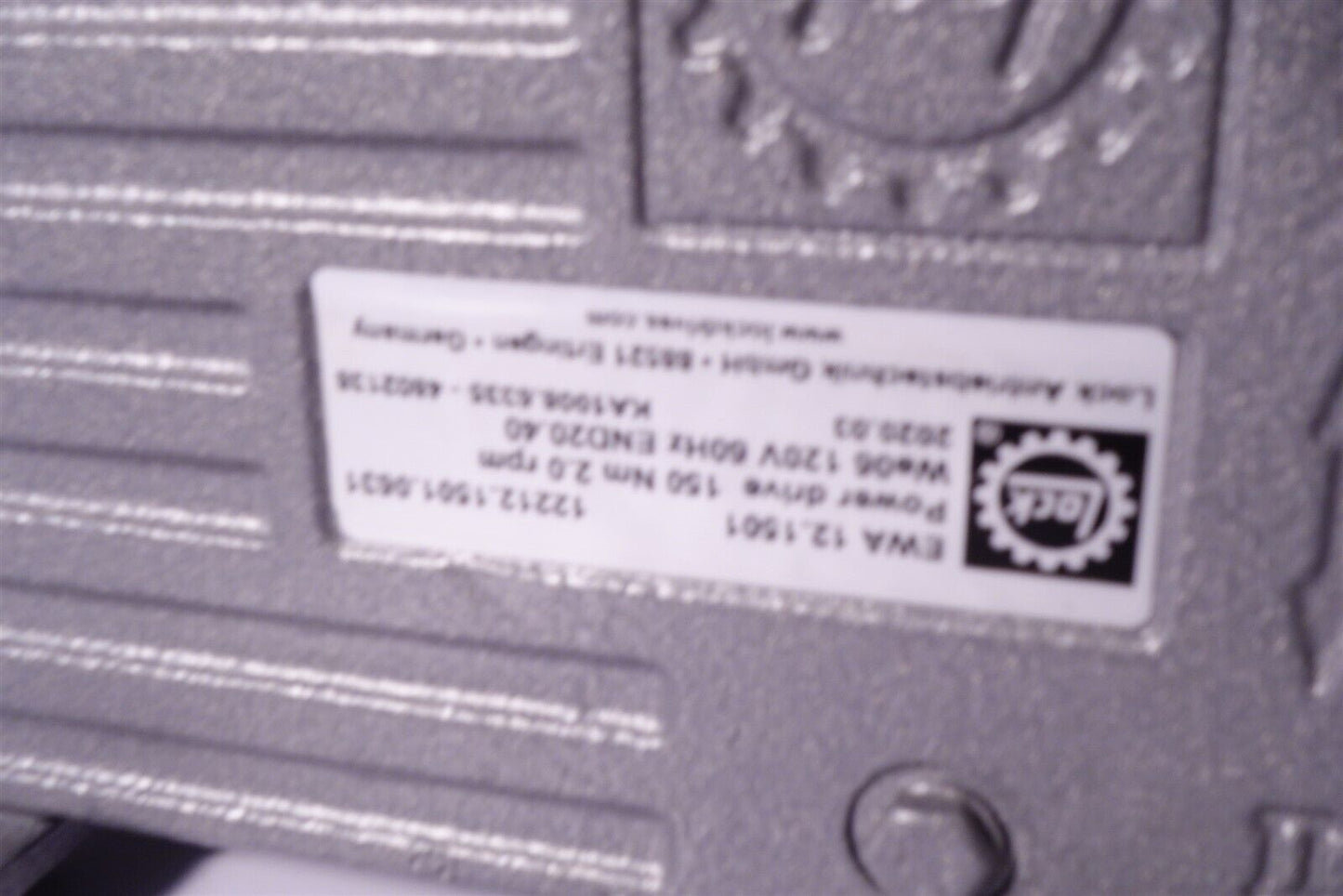 New Lock power Drive EWA 12.051 150Nm 2.0 rpm 60Hz EWA-12