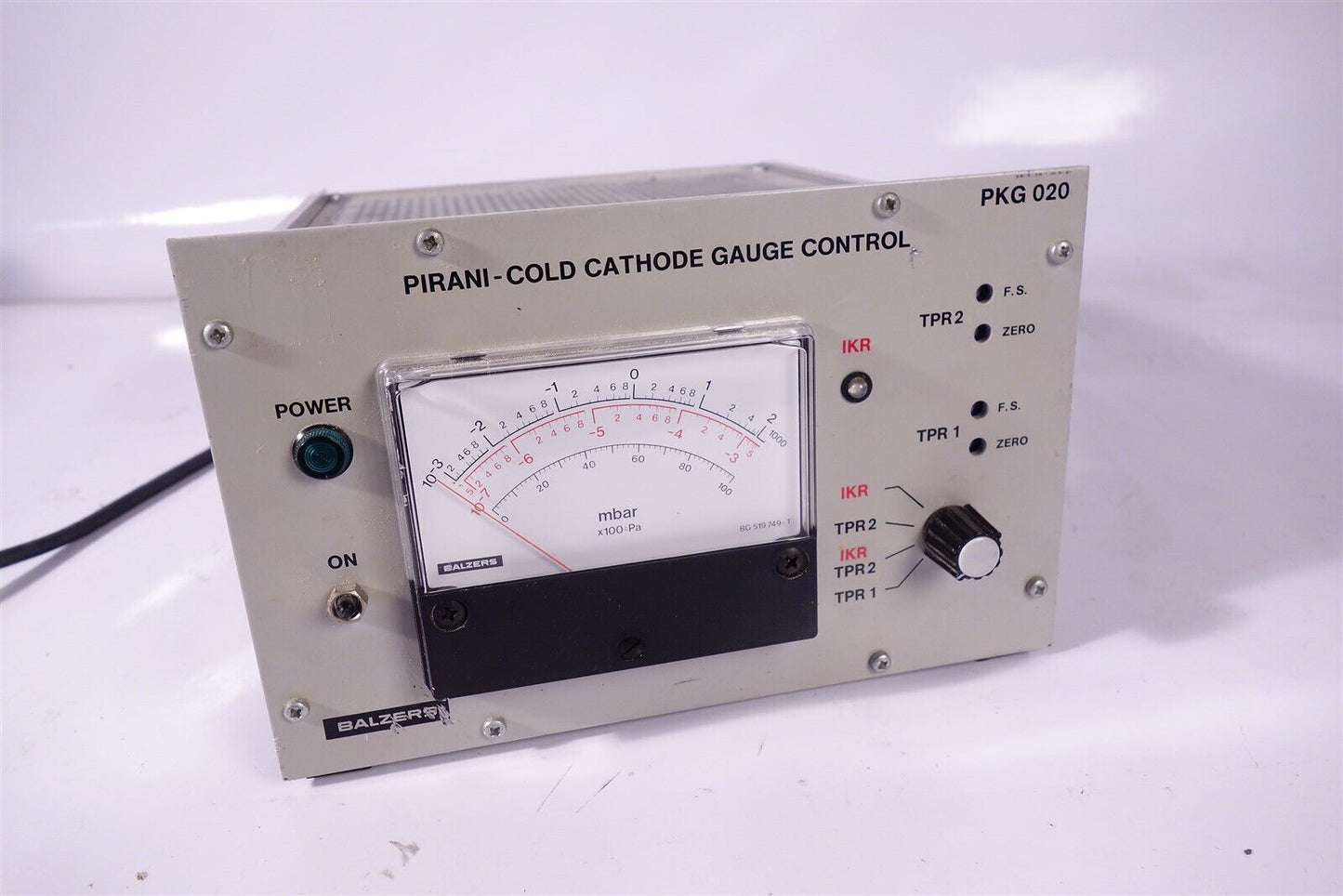 Balzers PKG 020 Pirani-Cold Cathode Vacuum Gauge Controller