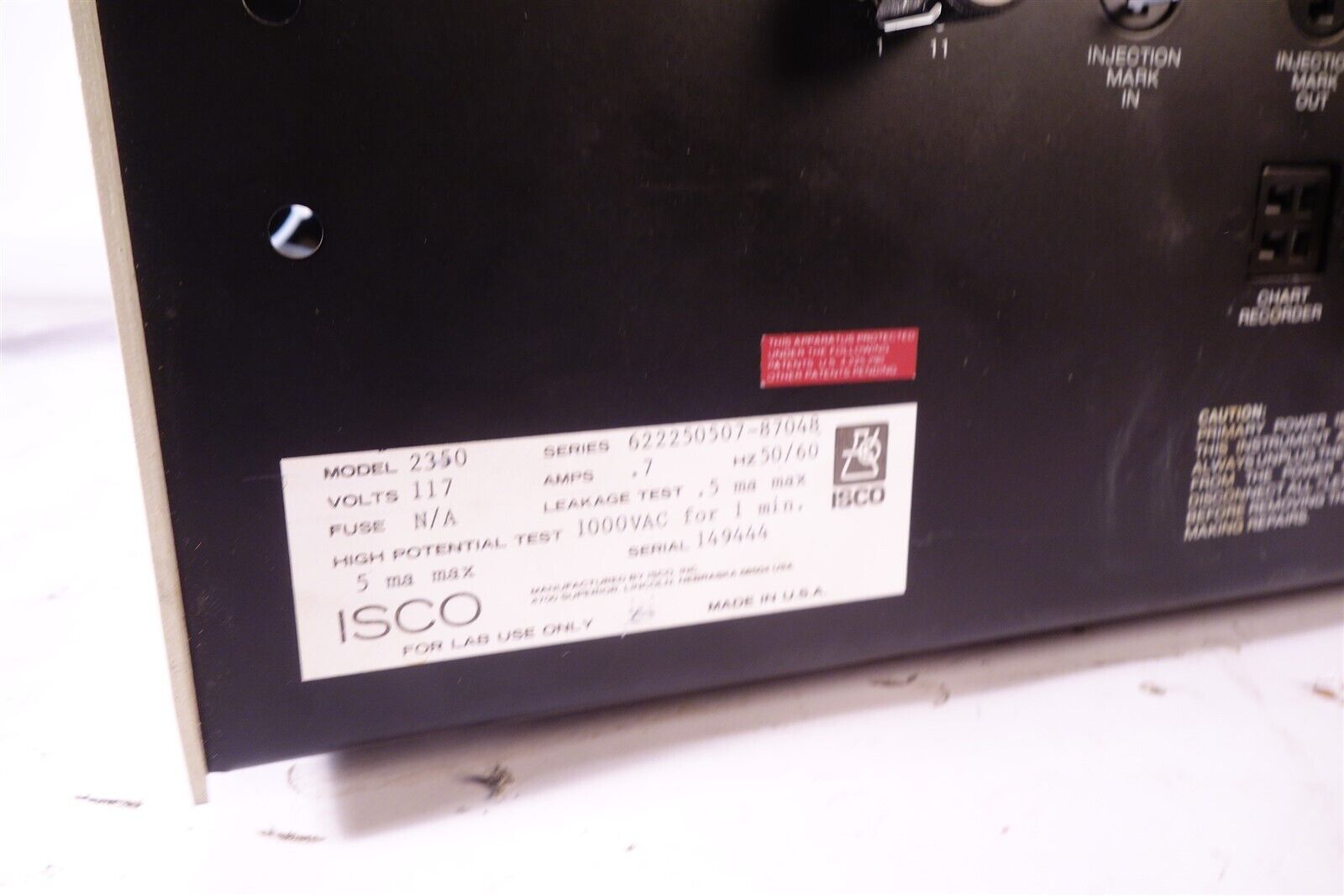 Isco Model 2350 Pro Team LC Inert Liquid Chromatography Flow Control / Pump 