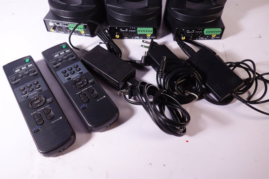 Lot of 3 - TESTED - WORKING Sony EVI-D70 + Power Supplies + Remotes
