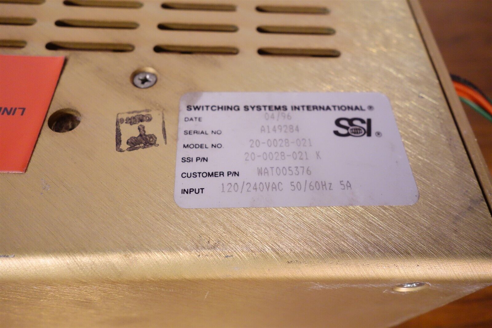  Varian Bruker 820-MS ICP Spectrometer Power Supply Switching System 20-0028-021