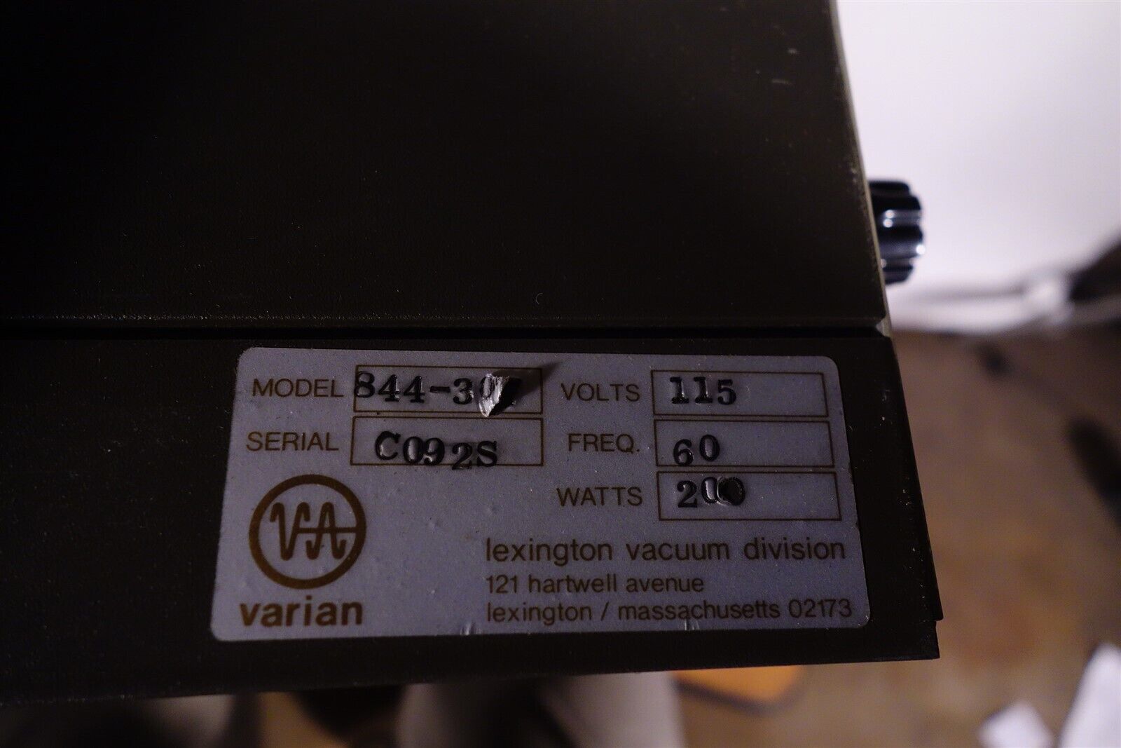 Perkin Elmer Vacuum Ionization Guage Control 