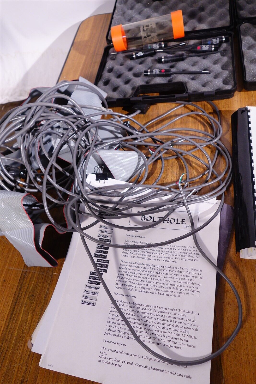 UniWest Eddy Current System / Bolt Hole Scanner with Lots of Accessories Probes 