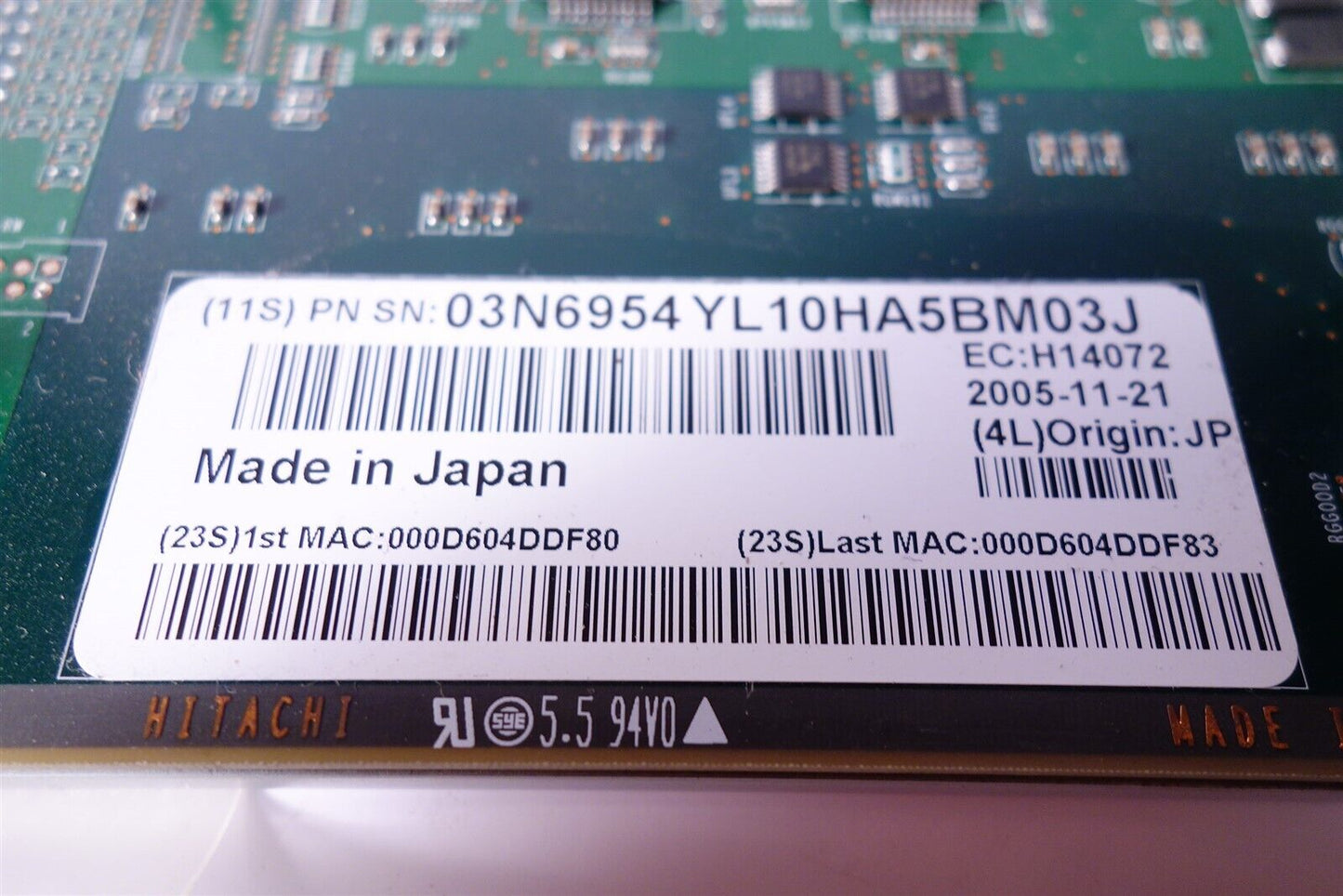 IBM 03N6954 System Backplane Board 9113-550