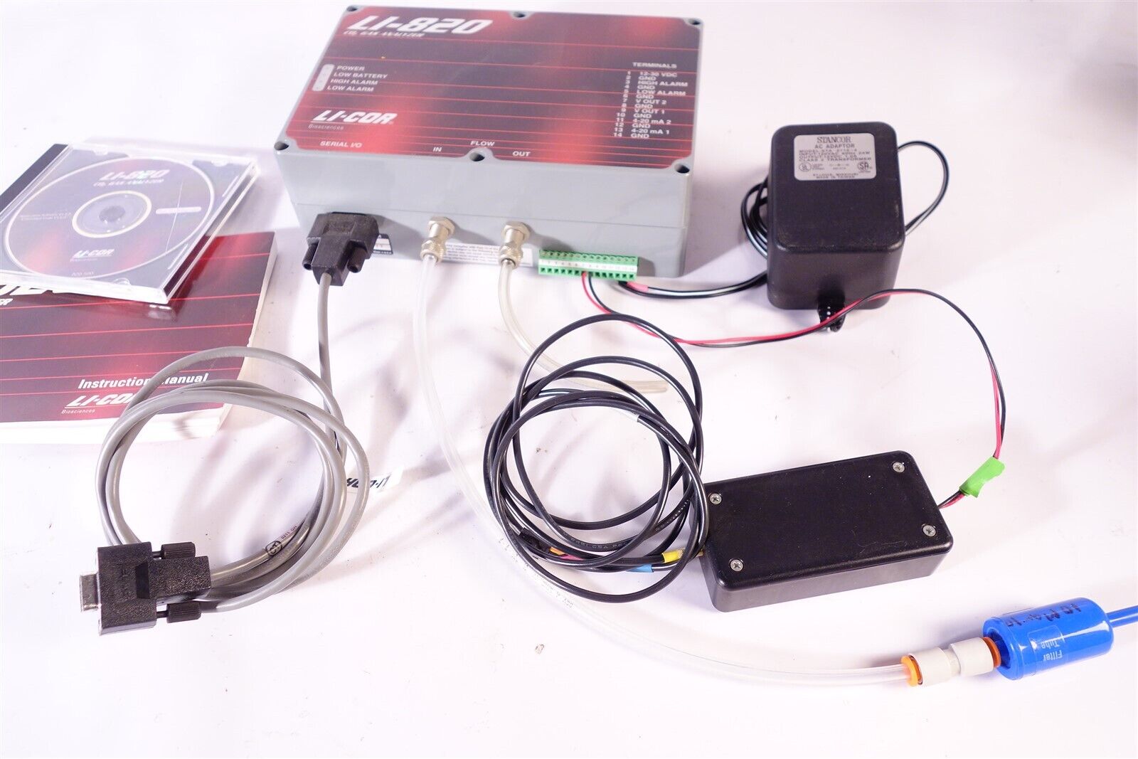 Li-Cor Licor LI-820 CO2 Gas Analyzer + Accessories 