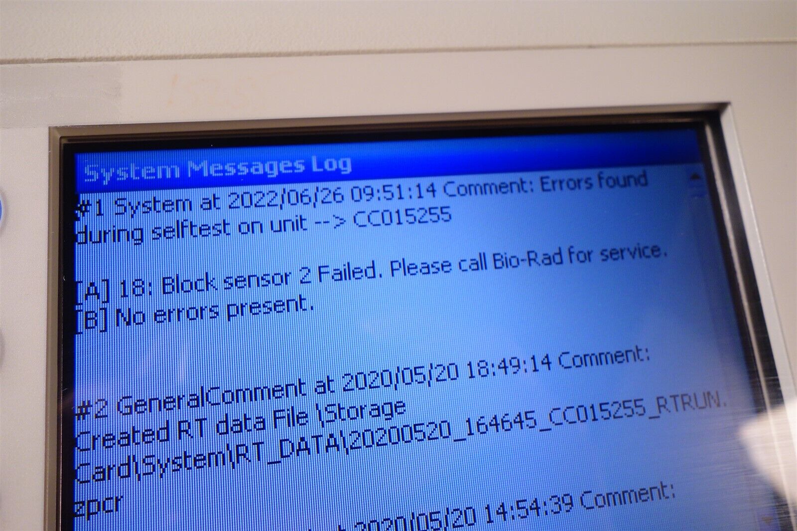 BioRad C1000 Thermal Cycler Block Error but Working 