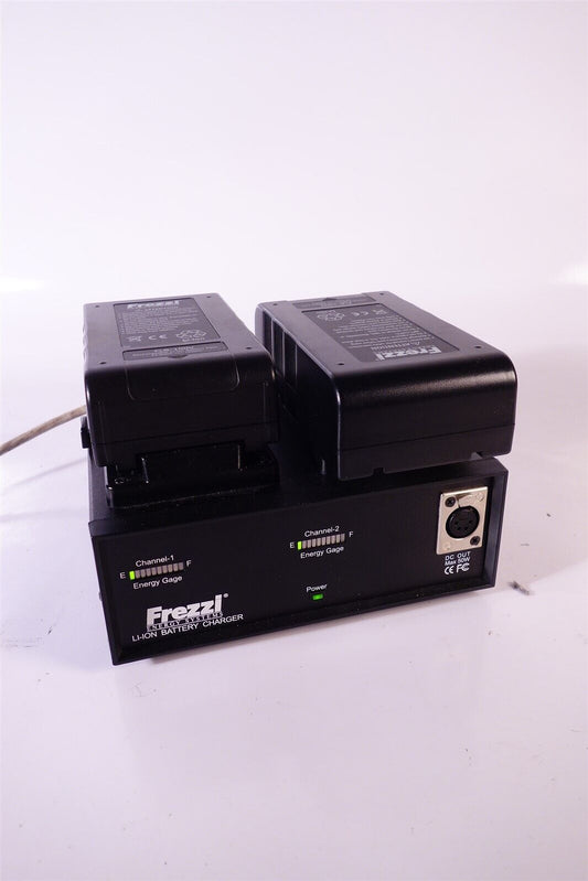 Lot of 2 Frezzi FLB-100V Battery Packs with FLC-2V Charger 