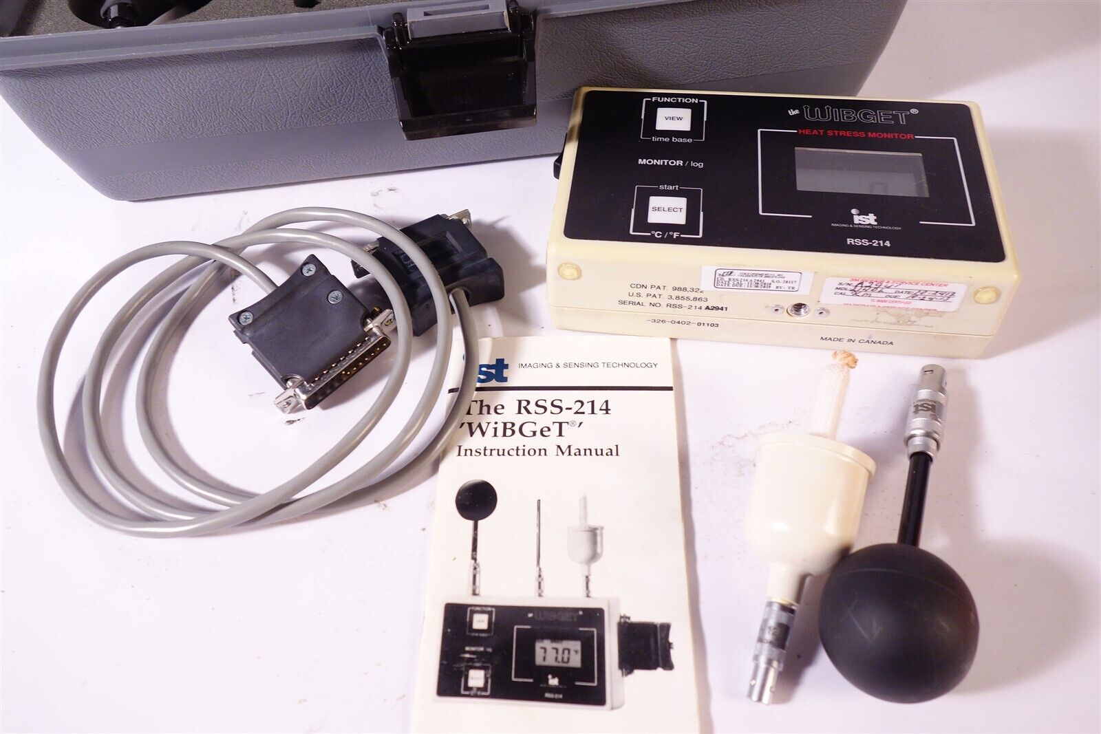 Reuter-Stokes The Wibget Heat Stress Monitor RSS-214 Power Supply w Case Canada