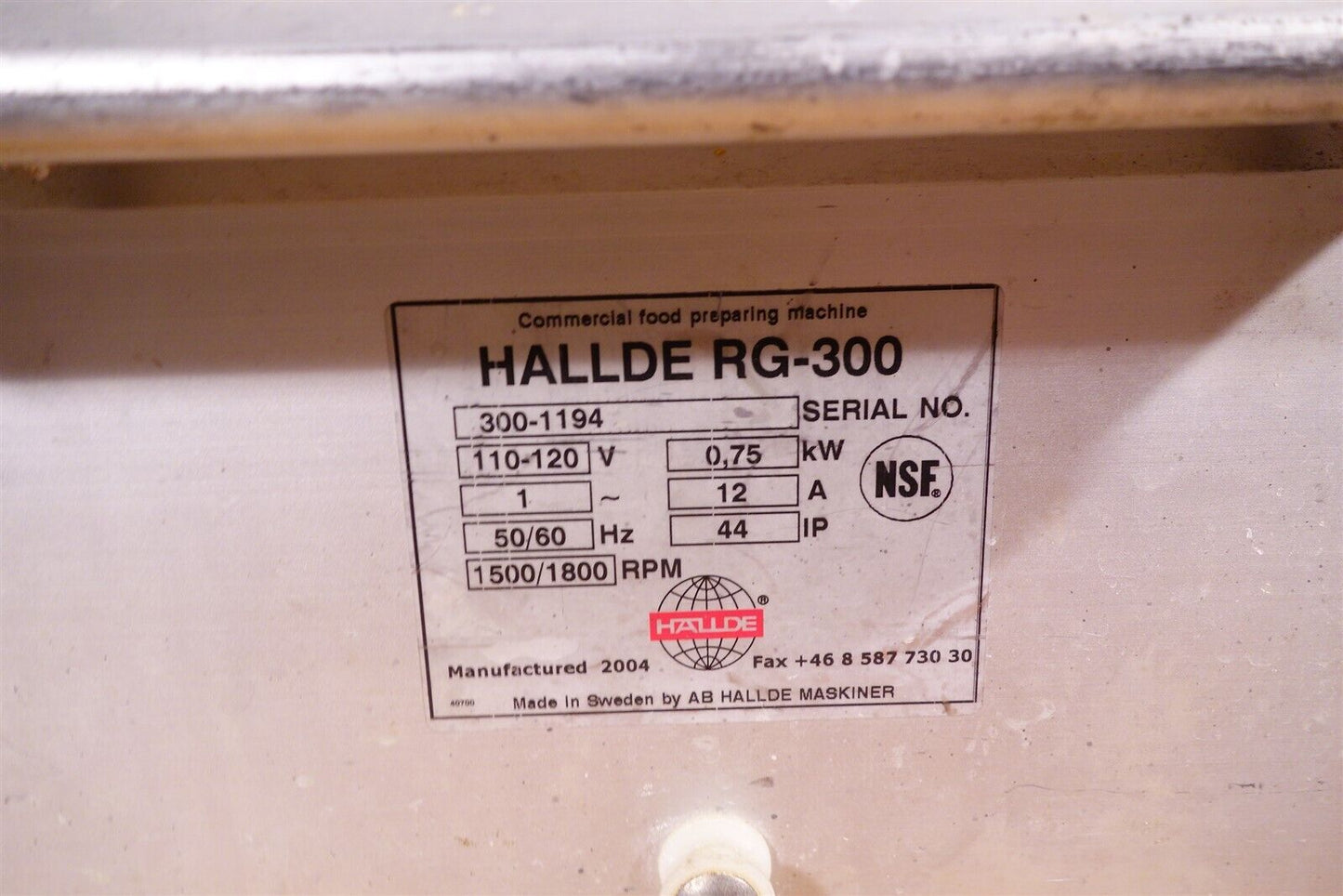Hallde RG-300 Vegetable Preparation Machine - Excellent 