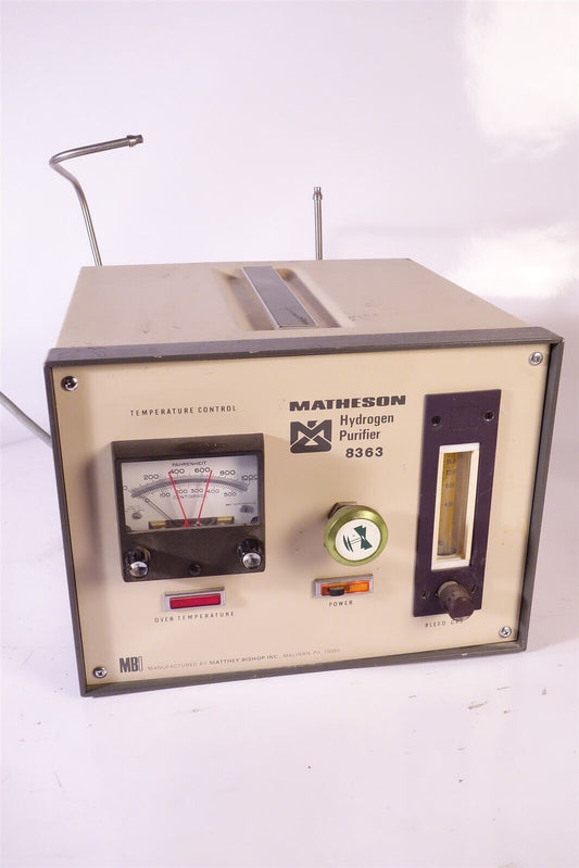 Matheson Johnson Matthey Hydrogen 8363 Hydrogen Purifier 
