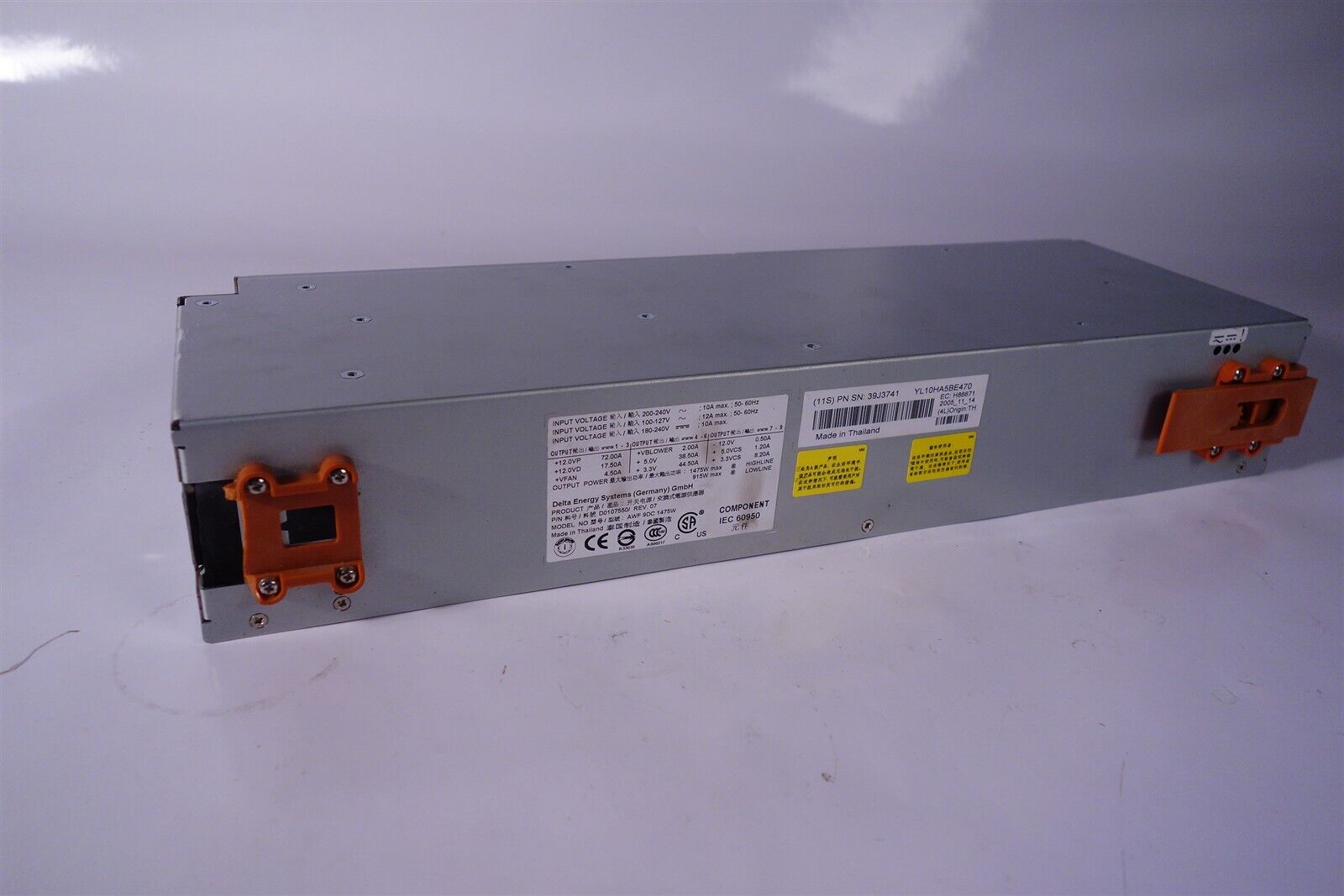 Delta Electronics D0107550 1475W Hot Swap Server Power Supply Unit TESTED