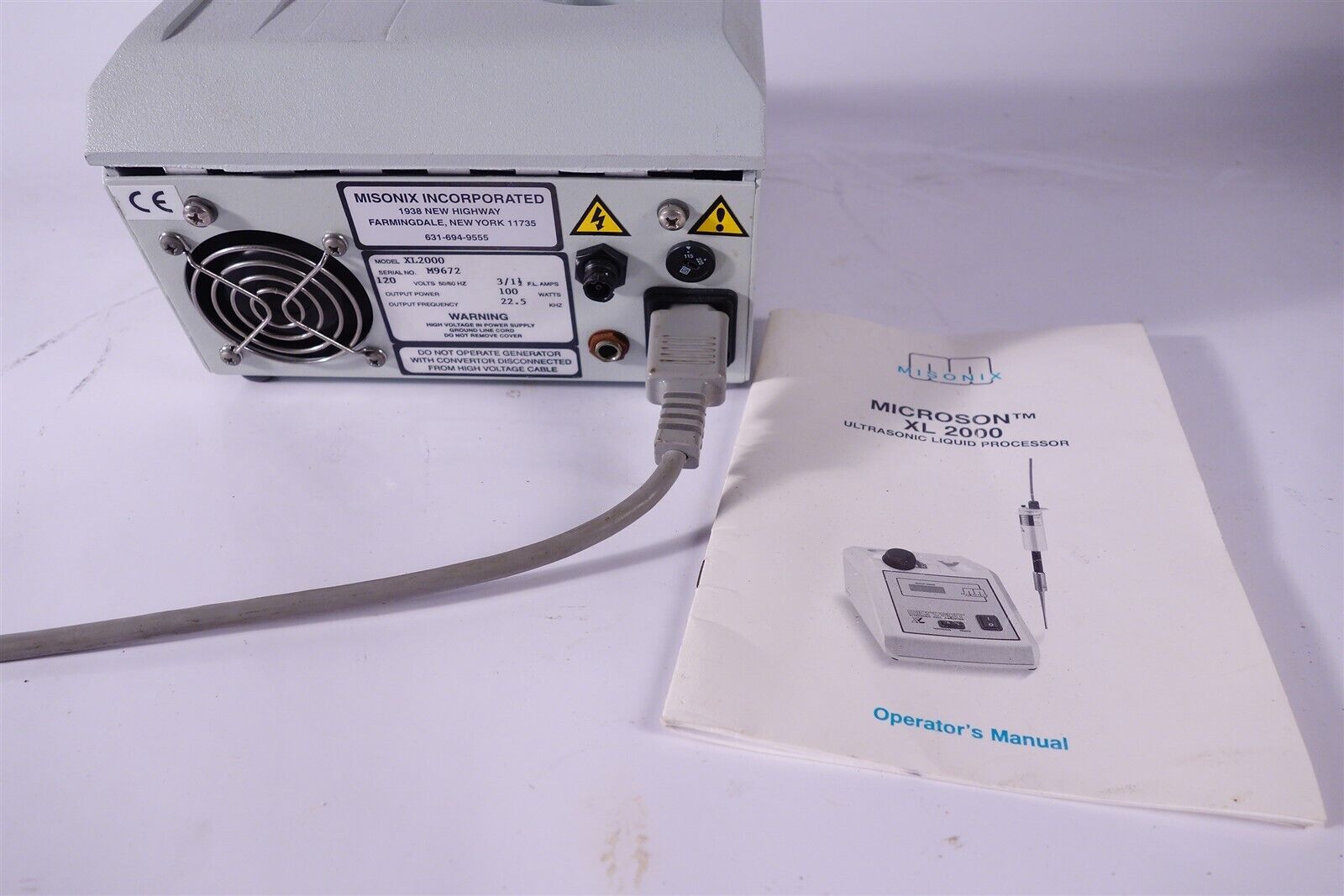 Misonix, Inc. XL2000 Ultrasonic Liquid Processor / 