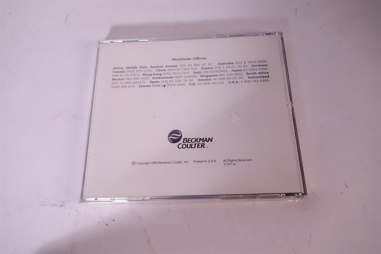Beckman DU Winconnection Suite DU 600 / 700 series Spectrophotometer 517911 