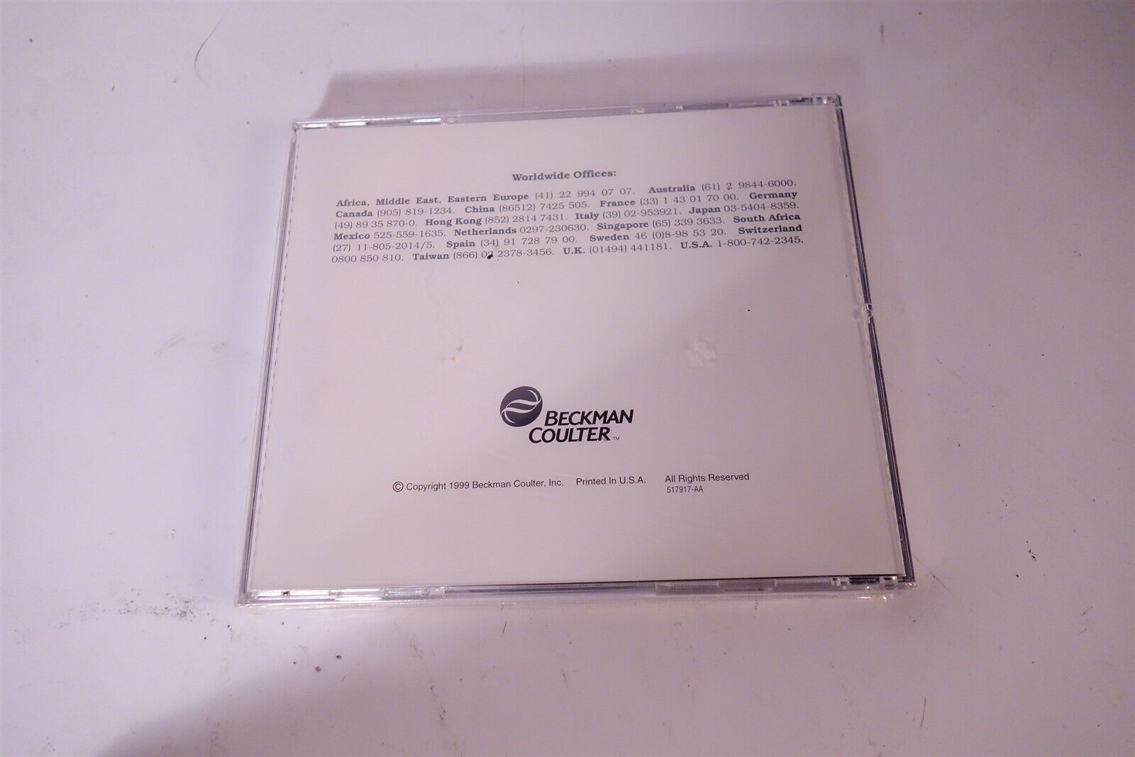 Beckman DU Winconnection Suite DU 600 / 700 series Spectrophotometer 517911 