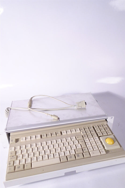 RAFI Type B7 B8 Industrial Keyboard with tray and integrated trackball Rare